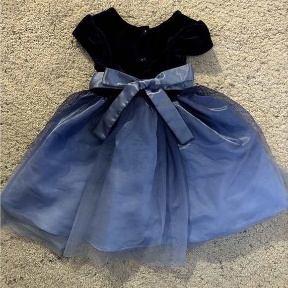 Jona Michelle Black and Blue Dress with Bow Kids Size 3 - Picture 3 of 5